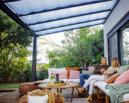 Palram Canopia Stockholm Patio Cover Roof Blinds 11ft x 22ft White