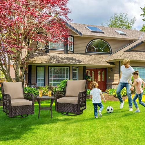 GAOMON 3-Piece Wicker Patio Furniture Set Beige