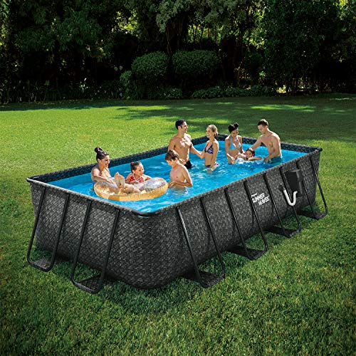 Summer Waves 16-Foot Rectangular Swimming Pool Gray