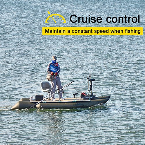 AQUOS 12V 55LBS 48inch Electric Bow Mount Trolling Motor with Remote Control Black