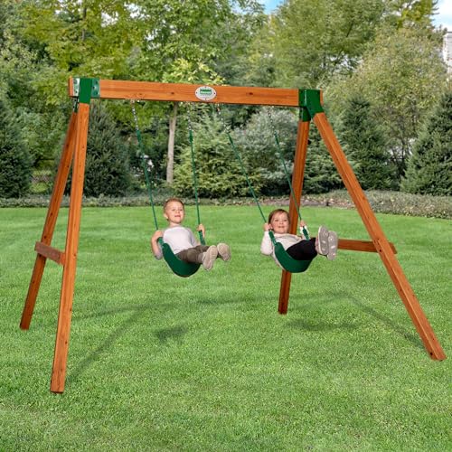 Backyard Discovery Durango All Cedar Swing Set Light Brown