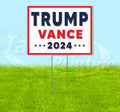 TampaPrinting Trump Vance Yard Sign 18" x 24" with Metal Stake