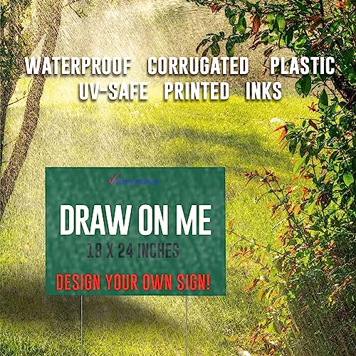 VictoryStore 18” x 24” Corrugated Plastic Blank Yard Signs Green 500-Pack