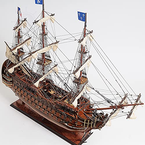 Old Modern Handicrafts Royal Louis Ship Model Natural Wood
