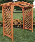 Backyard Crafts Amish-Made Jamesport Style Pine Arbor 6' Wide Unfinished