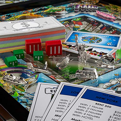 WS Game Company Monopoly World Edition by Charles Fazzino Multicolor