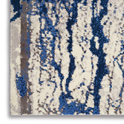 Nourison Twilight Beach Area Rug 7'9" x 9'9" Ivory Blue
