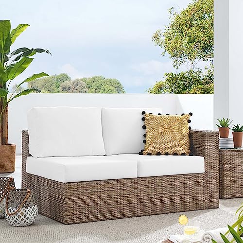 Modway Convene Love Seat Cappuccino White
