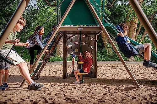 Lifetime Big Stuff Two-Slide Swing Set Playset Earthtone