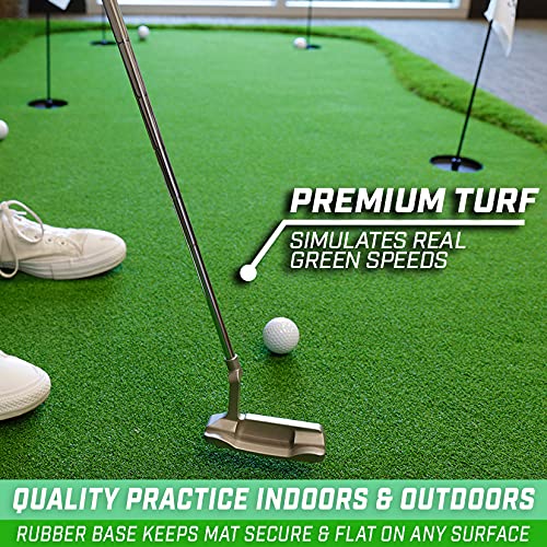 GoSports Golf Putting Green Indoor Outdoor Practice Mat Green