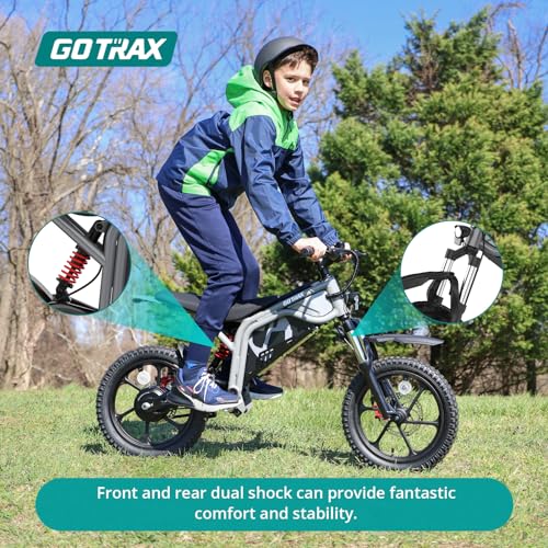 Gotrax Astra Electric Dirt Bike 16" Tires 350W Motor Dual Suspension Black
