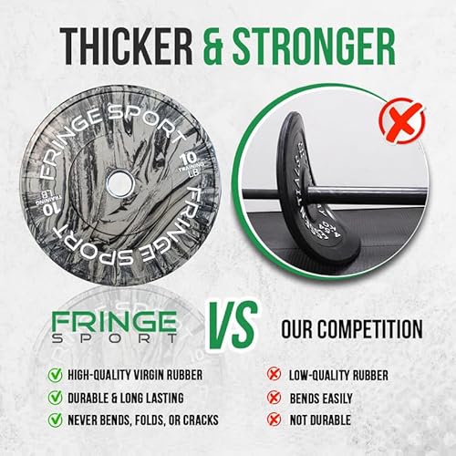 FringeSport Tie-Dye Tiger Stripe Bumper Plates Set 370 lbs