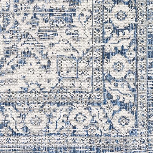 MARK & DAY 10x14 Mantinge Traditional Outdoor Rug Navy