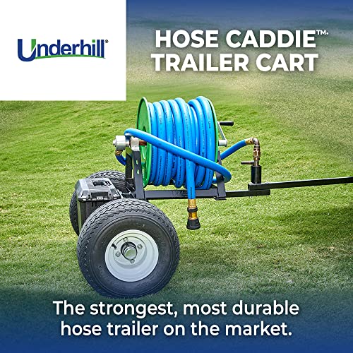 Underhill Heavy-Duty Hose Reel Trailer Cart Holder Caddy for Golfing Greens, Holds 150 Feet of ¾ Inch Hose