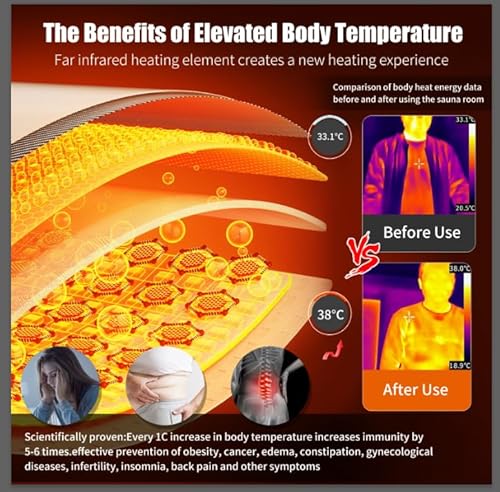 OUTEXER Far Infrared Sauna Room Red Cedar and Canadian Hemlock Wood 1800W Spa Two Person Outdoors