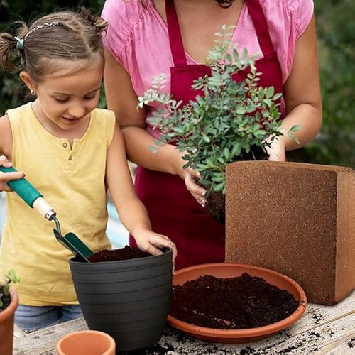 UBICON Organic Coco Coir Block - 11 lb Garden Soil for Indoor & Outdoor Use