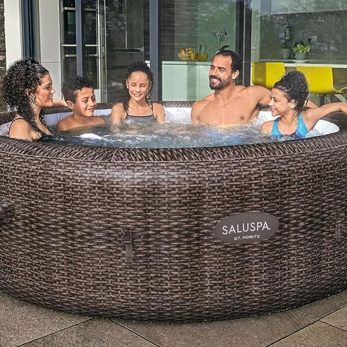 Bestway SaluSpa St Moritz Hot Tub with Chemical Floater and Pump Brown