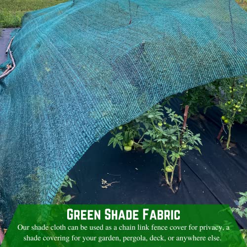 Farm Plastic Supply Green Shade Cloth 70% 12' x 300' Mesh Fabric for Garden Shade and Privacy Screen