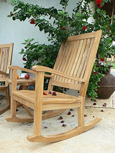 Anderson Teak Del-Amo Slat Back Rocking Armchair Teak