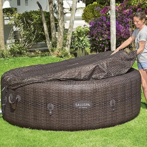 Bestway SaluSpa St Moritz Hot Tub with Chemical Floater and Pump Brown