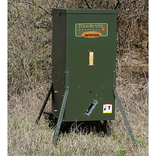 Texas Hunter Products Hide-A-Way Directional Wildlife Feeder 300lb Capacity Hunter Green