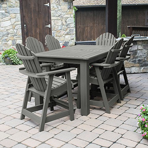 Highwood Hamilton 7pc Counter Height Dining Set 72" x 42" Coastal Teak