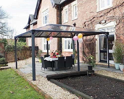 Palram Canopia Martinique 12x16 Gazebo Outdoor Patio Canopy Gray/Bronze