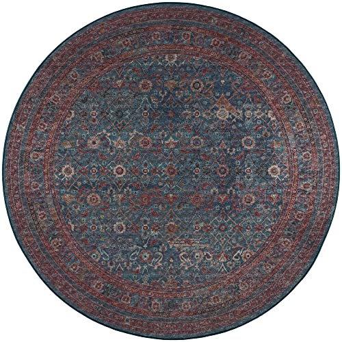 Dalyn Jericho JC7 Navy Soft Round Rug 10' x 10'