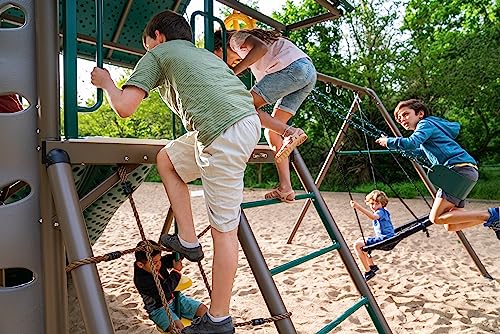 Lifetime Big Stuff Two-Slide Swing Set Playset Earthtone