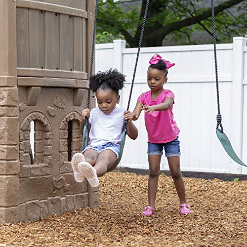 Step2 Naturally Playful Adventure Lodge Swing Set and Play Center Brown