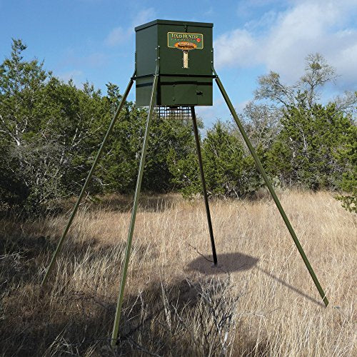 Texas Hunter Products Wildlife & Deer Feeder 300 lb Corn Capacity with 8-Foot Heavy-Duty Extension Legs