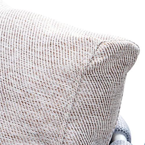 LeisureMod Spencer Loveseat with Cushions Light Grey