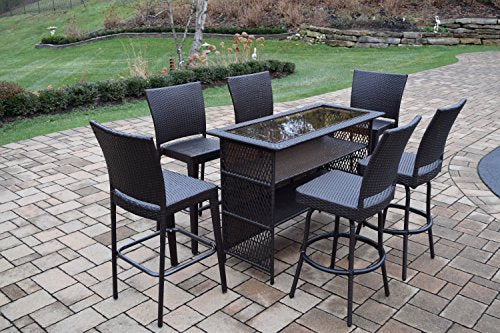 Oakland Living Outdoor Wicker Bar Set Coffee