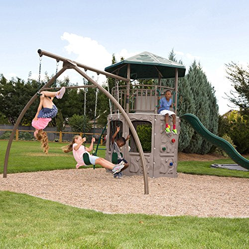 Lifetime Adventure Tower Swing Set Earthtone
