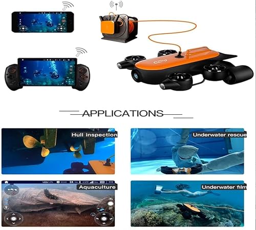 G GENEINNO 150M Tether Titan Underwater Drone ROV AUV with 4K UHD Camera T1 Pro 150m