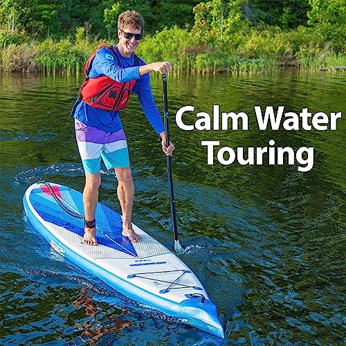 Sea Eagle NeedleNose 14’ Inflatable Lightweight High Pressure Drop Stitch Stand Up Paddle Board SUP Blue/White/Gray