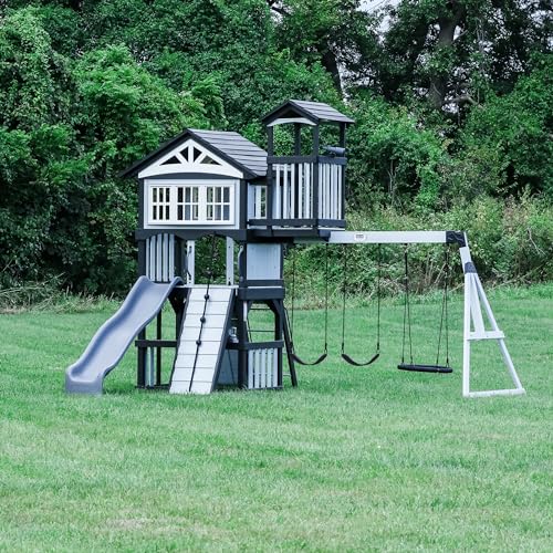 Backyard Discovery Whispering Point Cedar Swing Set Gray