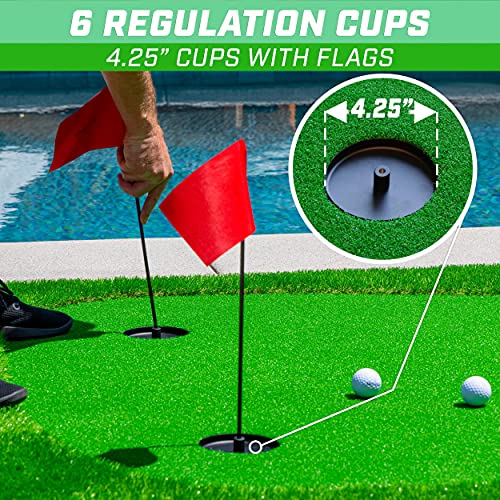 GoSports Golf Putting Green Indoor Outdoor Practice Mat Green