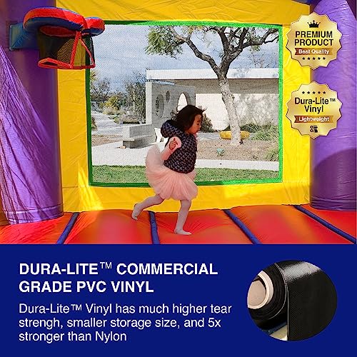 HERO KIDDO Jelly Bean Castle Bounce House Water Slide Combo Purple/Yellow/Green/Red/Blue