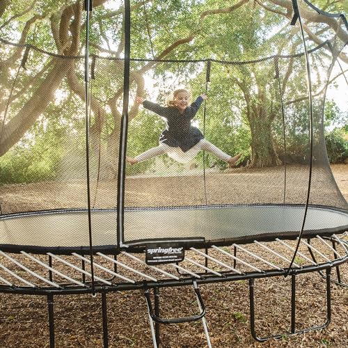 Springfree Large Oval Trampoline 8x13 ft Black