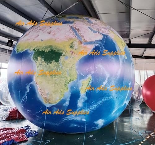 Air-Ads Supplies 16ft Giant Inflatable Globe Map Balloon Blue