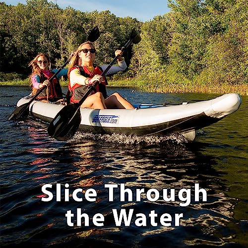Sea Eagle 465 FastTrack Inflatable Kayak Deluxe 2 Person Package Blue/Gray