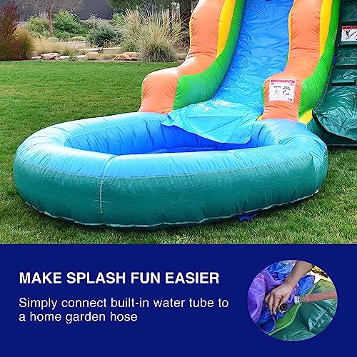 HeroKiddo 13’ Summer Breeze Commercial Grade Water Slide with Pool Blue