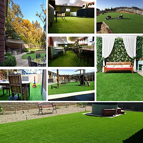 Griclner Artificial Grass Lawn Turf 0.8inch Green 14FTx32FT