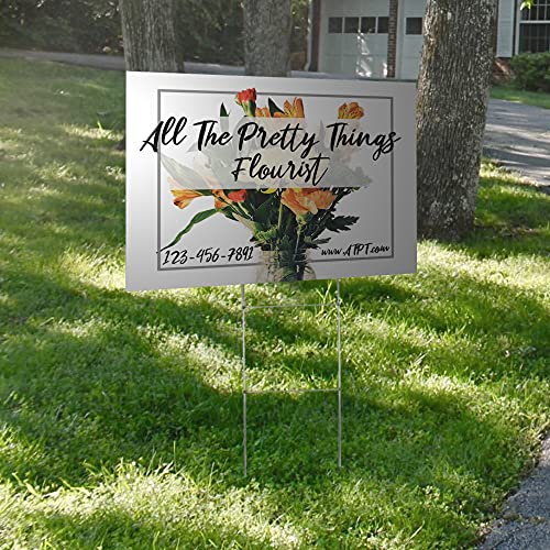 VSE Custom UV Printed Made-To-Order Plastic Yard Signs 24x18 Inch