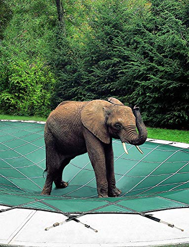 Loop-Loc Safety Pool Cover 16x38 Rectangle Super Dense II Mesh Blue