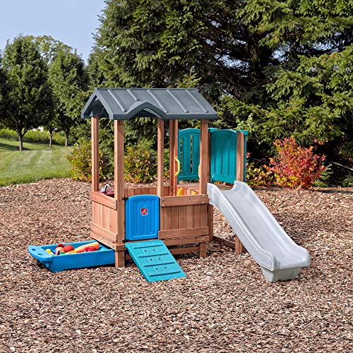 Step2 Woodland Adventure Playhouse & Slide Brown