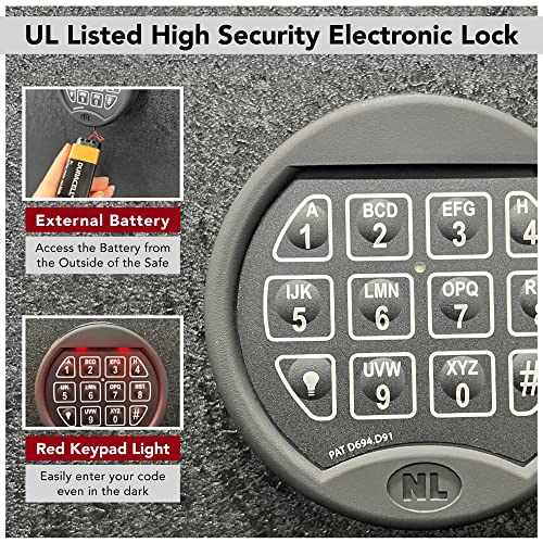 Stealth Essential Gun Safe EGS28 Special Edition FLAG 28 Gun Capacity California DOJ Approved Black