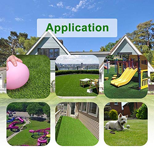 SV Household Decor Realistic Deluxe Artificial Grass Synthetic Turf Carpet Green 13 FT x 82 FT
