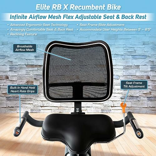 3G Cardio Elite RB Exercise Bike Recumbent Commercial Grade Gray/Silver